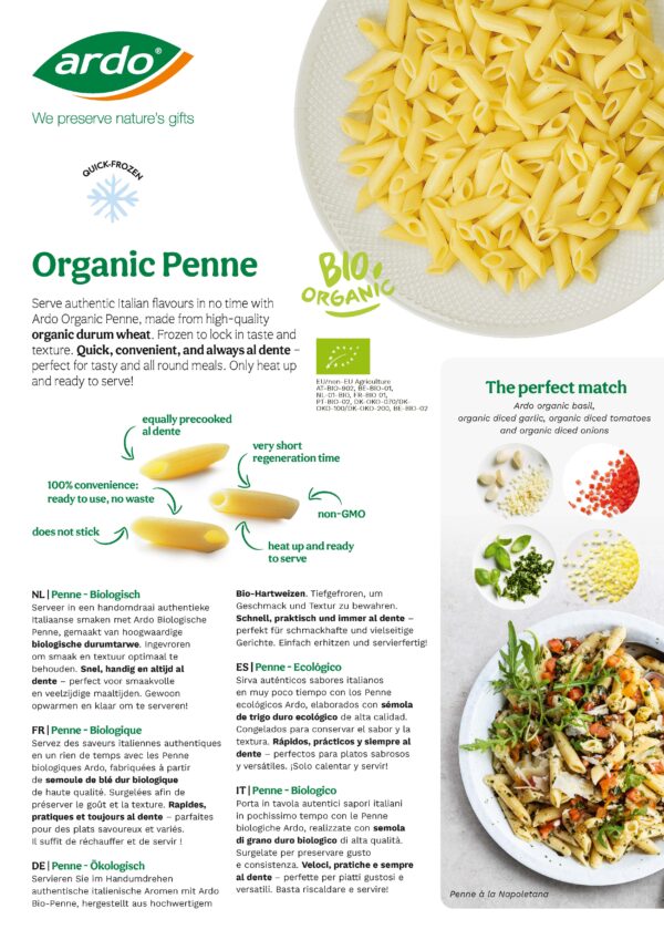 Print Organic Penne (per 100)